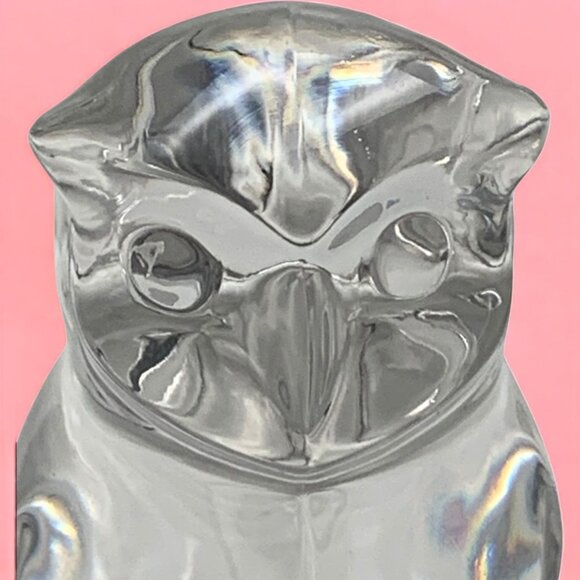 Villeroy & Bock Hand Blown Glass Owl Discontinued Figurine - Picture 3 of 6